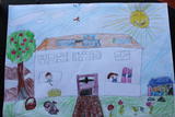Casa com painéis solares | Kayla Thalita Camacho Campos - 8 anos (Externato Adventista do Funchal, Funchal)